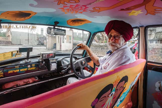 “Thank you, thank you! Our taxi became very blingy, very glamorous!” — Satmant Singh, taxi driver