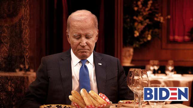 Image for article titled Biden Campaign Tugs At Voters’ Heartstrings With New Ad Showing Candidate Eating All Alone At Olive Garden