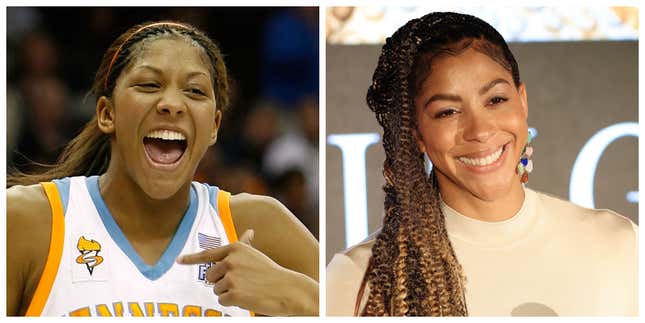 Candace Parker, 2007; Candace Parker, 2024.