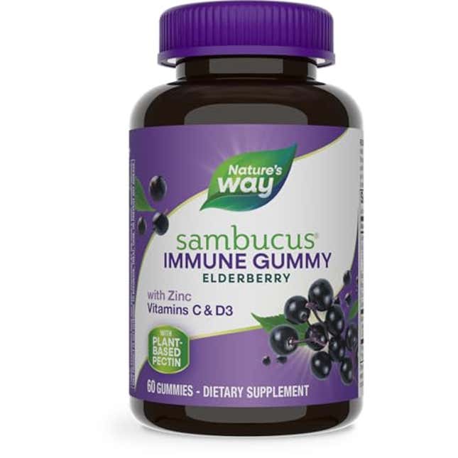 Image for article titled Nature’s Way Sambucus Elderberry Immune Gummies, Now 34% Off