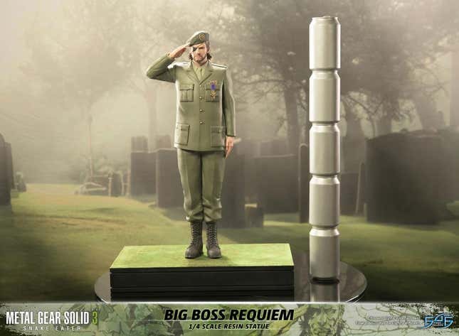 A photo of the new Big Boss MGS 3 statue.