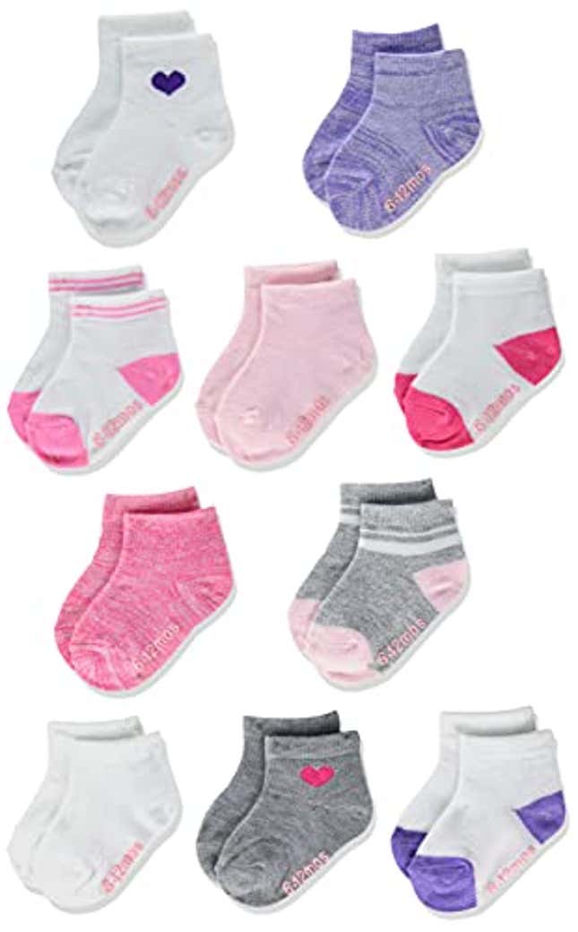 Image for article titled Hanes baby girls Lightweight Ez Sort Ankle Socks, Now 30% Off