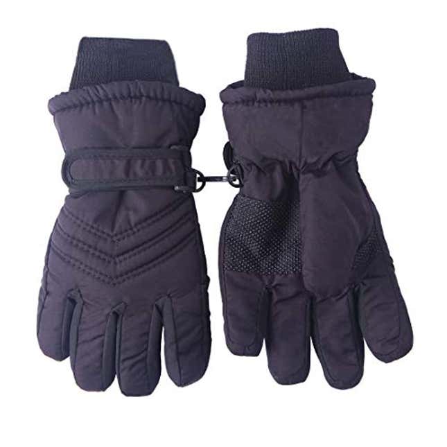 Image for article titled kimmyku Waterproof Snow Ski Driving Winter Gloves for Toddler Children Kids boy Girls Black Color 3-4-5-6-7-8 Years, Now 12% Off