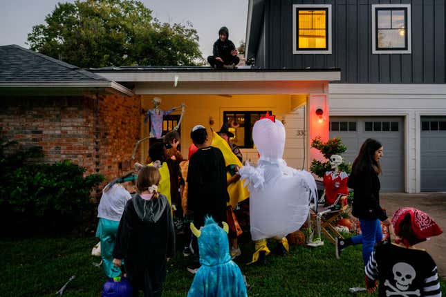 Trick-or-Treating in Austin, Texas.