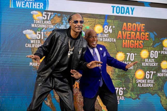 Bild für Artikel mit dem Titel SEHEN SIE: Snoop Dogg und Al Roker tun sich für das Wetter zusammen und es ist urkomisch