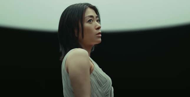 Singer Hikaru Utada looks off-camera in a still from YouTube.