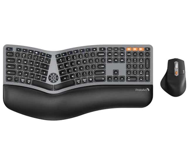 Image for article titled ProtoArc Ergonomic Wireless Keyboard Mouse, Now 28% Off