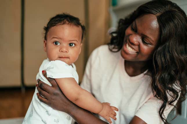 Black mom and baby