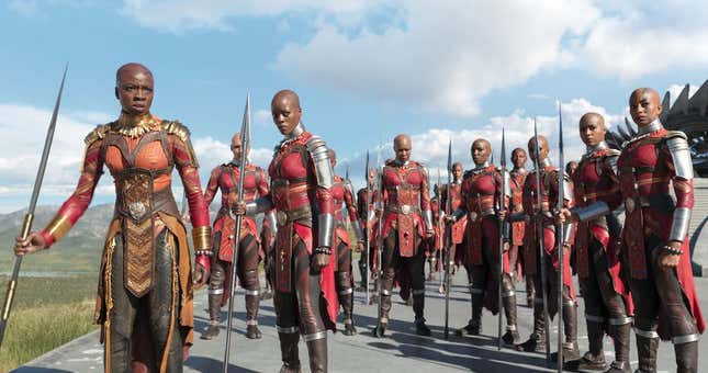 Les Dora Milaje gardant le Wakanda