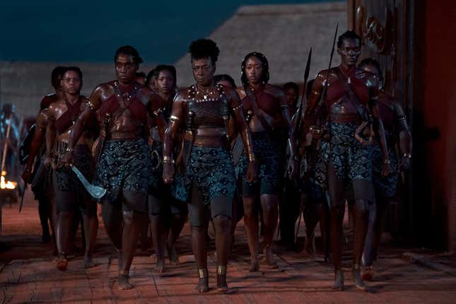 (First row L-R) Lashana Lynch, Viola Davis,Shelia Atim (Second row L-R ) Sisipho Mbopa , Lone Motsomi ,Chioma Umeala. Photo: Ilze Kitshoff © 2021 CTMG, Inc. All Rights Reserved.