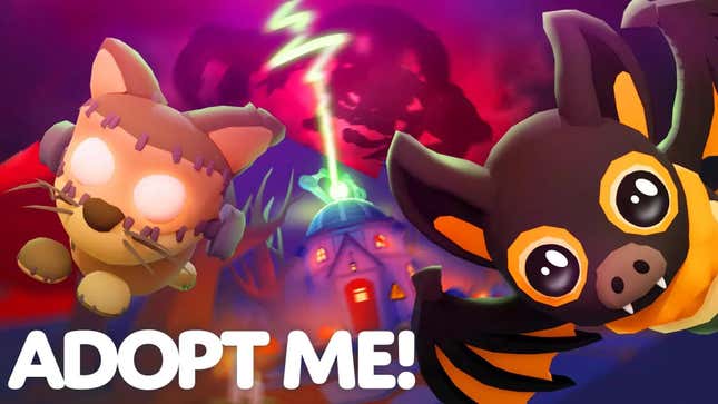 An image promoting Roblox game Adopt Me.