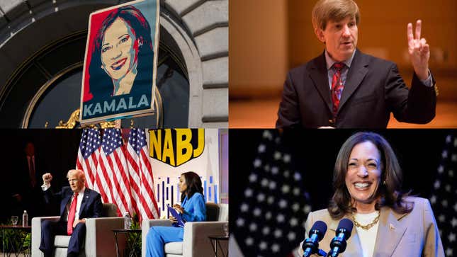 Image for article titled Trump Cuts A Fool At Black Journalists Convention (NABJ), Professor Predicts Kamala Win, Craziest Claims About Kamala, Wes Moore Talks Trump and More Ratchet Political News