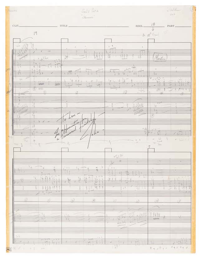 Image for article titled Take a Look at John Williams' Original Music Manuscript for the Star Wars Theme