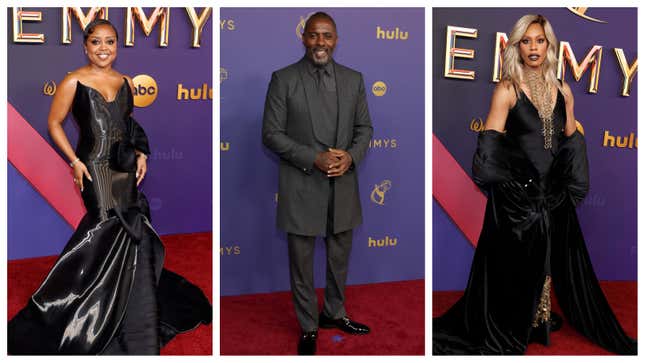 Quinta Brunson, left; Idris Elba, and Laverne Cox.