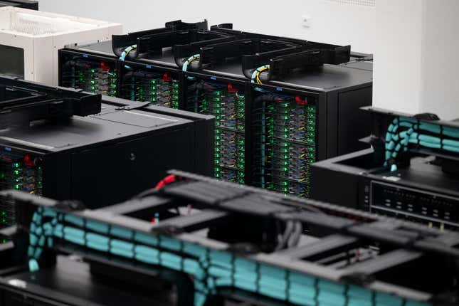 aerial view of MareNostrum 5 supercomputer servers