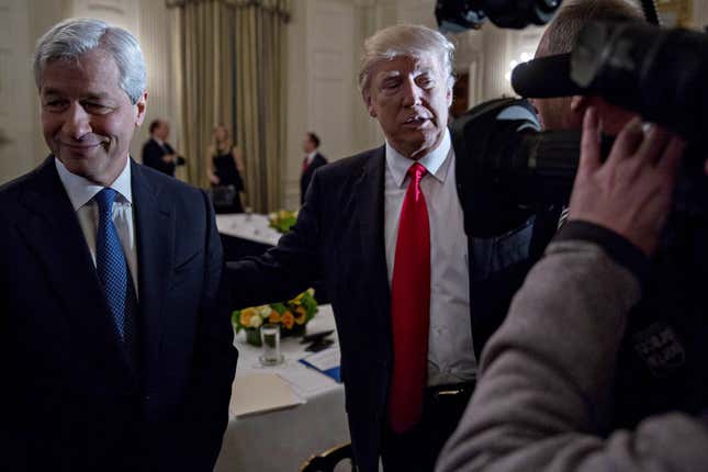 Jamie Dimon et Donald Trump