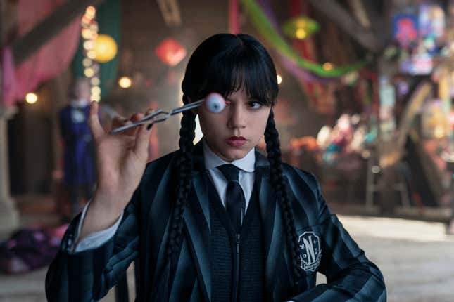 Wednesday Adams looking scary