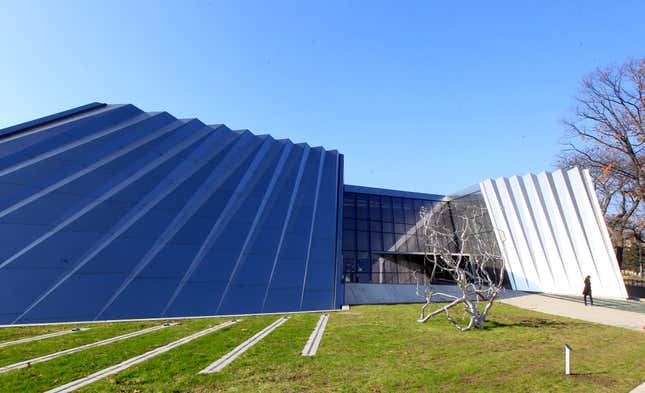 The Eli and Edythe Broad Art Museum on the campus of Michigan State University in East Lansing, Michigan.