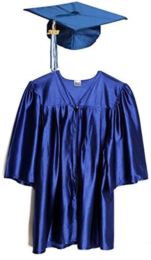 Image for article titled Happy Graduates Small Blue Shiny Child Graduation Cap, Now 26% Off