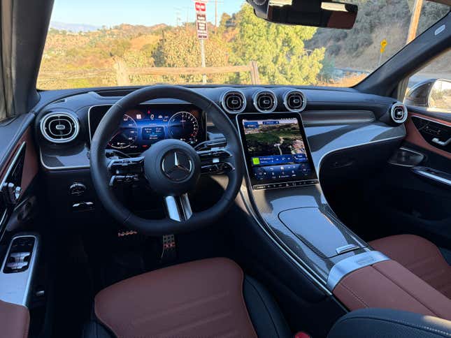 Interior of a grey 2025 Mercedes-Benz GLC350e