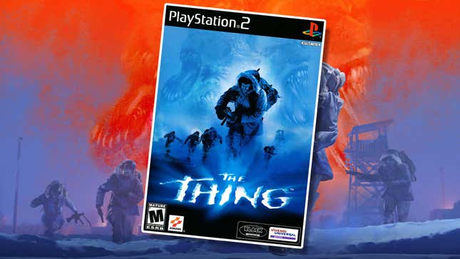 An image shows the cover of the PS2 version of The Thing. 