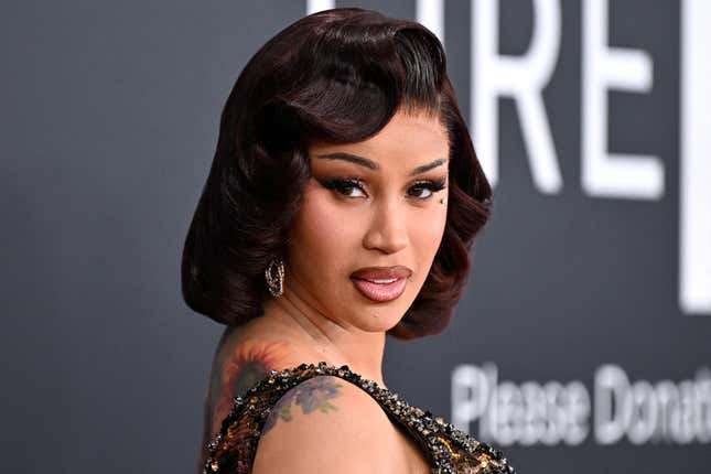 Cardi B arrives for the 67th Annual Grammy Awards at the Crypto.com Arena in Los Angeles on February 2, 2025. 