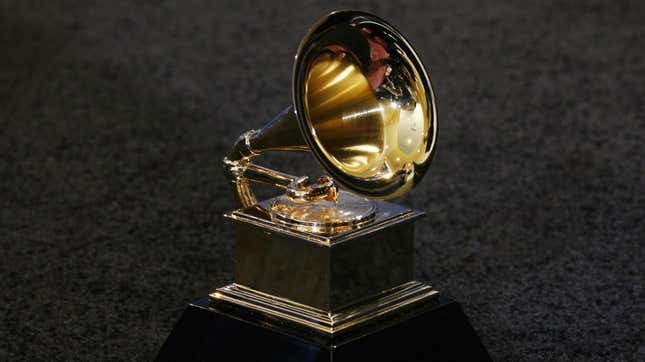 The trophy of the Grammy Awards in Los Angeles 11 February 2007.