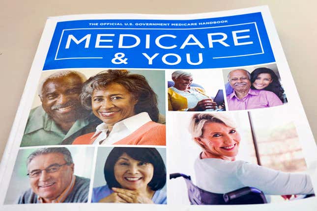 FILE - In this Nov. 8, 2018 file photo, the U.S. Medicare Handbook is photographed in Washington. Making more than the maximum income level for Medicaid isn’t necessarily a deal breaker. After a long pause during the COVID-19 public health emergency, states have resumed checking whether Medicaid beneficiaries’ income meets the eligibility requirements. (AP Photo/Pablo Martinez Monsivais)