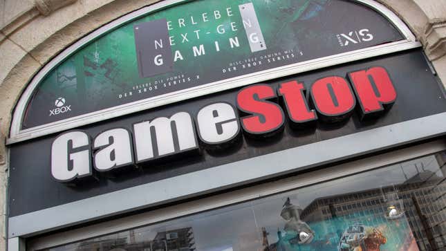 GameStop store with logo.