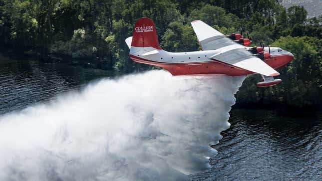 Lifestyle A photo of the Hawaii Mars flying boat in the sky. 