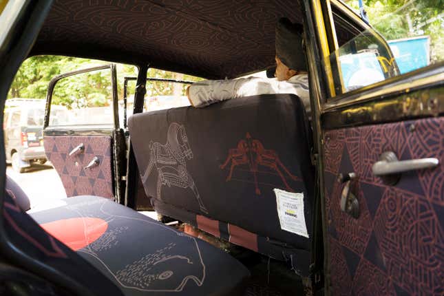 Lokesh Karekar’s taxi design is dapper and retro. “The Fiat Padmini Premier’s iconic quality of the eighties was one of the inspirations for the style of illustration.”