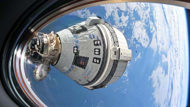 The Boeing Starliner docked to the International Space Station