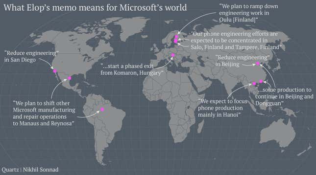 How Microsoft’s global footprint is changing with its massive layoffs