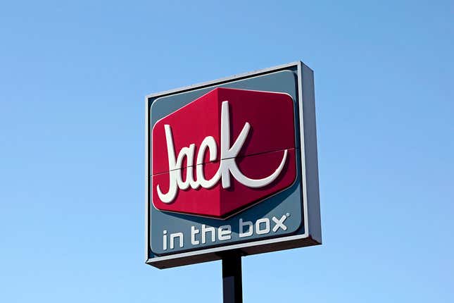 Jack in the Box restaurant sign. 