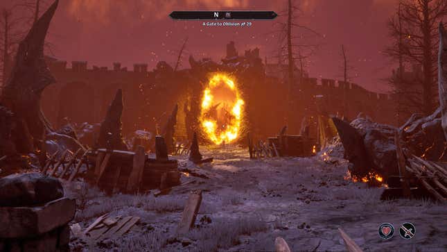An Oblivion Gate in Oblivion Remastered