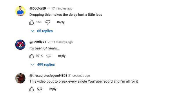A screenshot shows YouTube comments.