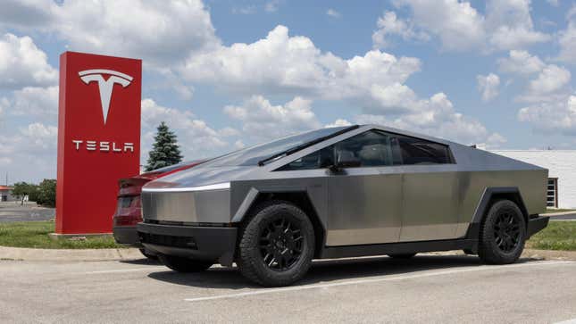 May 19, 2024: Tesla Cybertruck display at a dealership.