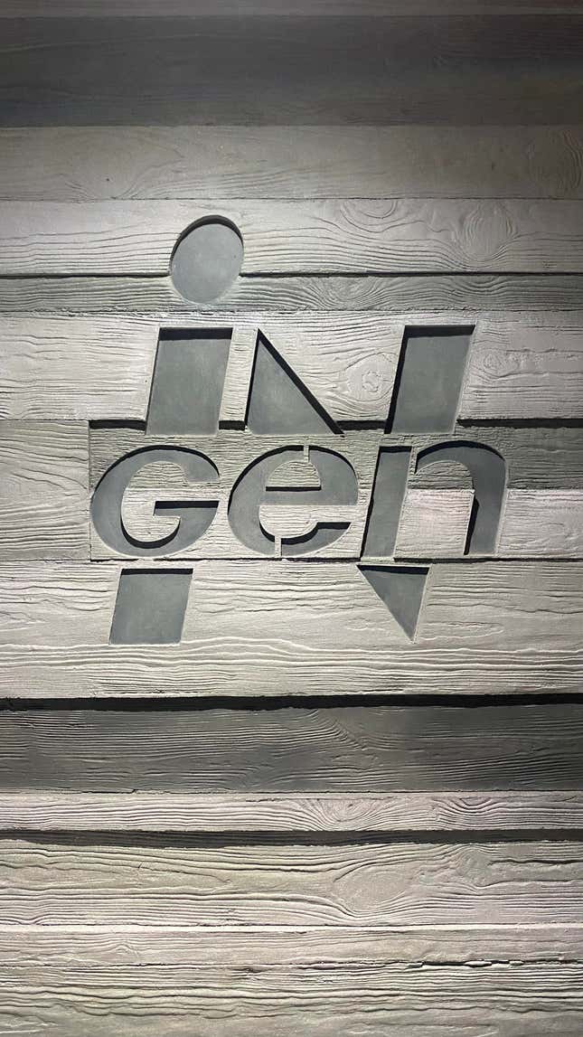 InGen logo on wall