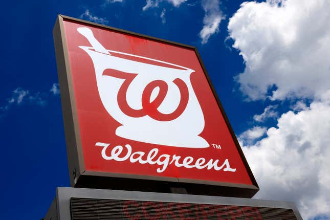 FILE - This June 25, 2019, file photo shows a sign outside a Walgreens Pharmacy in Pittsburgh. On Monday, Oct. 30, 2023, drugstore workers around the country started calling in sick to highlight a lack of support from their employers, protest organizers said. Lannie Duong, a pharmacist who is helping to organize the protest, said organizers estimate that “at least hundreds” of pharmacists and technicians — mostly for Walgreens and other big retailers like CVS Health — were involved. (AP Photo/Gene J. Puskar, File)