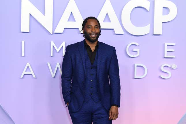 John David Washington attends the 56th NAACP Image Awards at Pasadena Civic Auditorium on February 22, 2025 in Pasadena, California. 