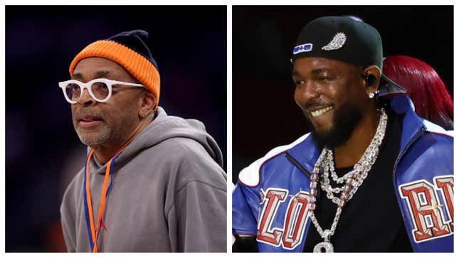 Spike Lee, izquierda; Kendrick Lamar.