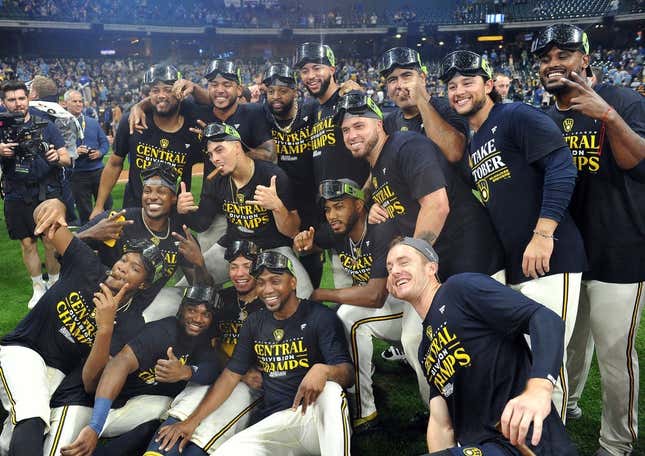 See Some Fun Moments From The Brewers Clubhouse Celebration, 59% OFF