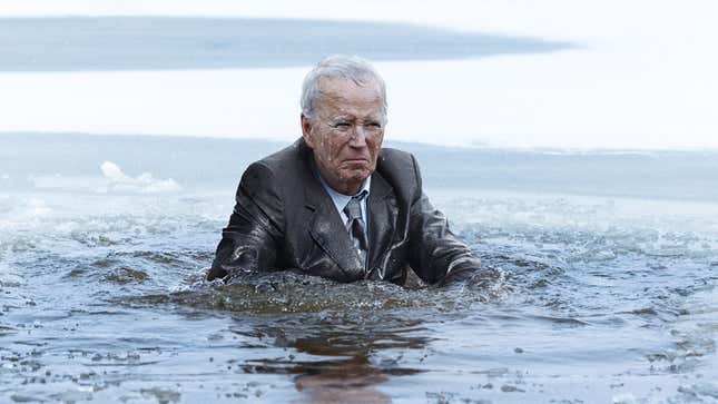 Image for article titled Biden Falls Through Ice After Buddies Dare Him To Walk On Frozen Capitol Reflecting Pool