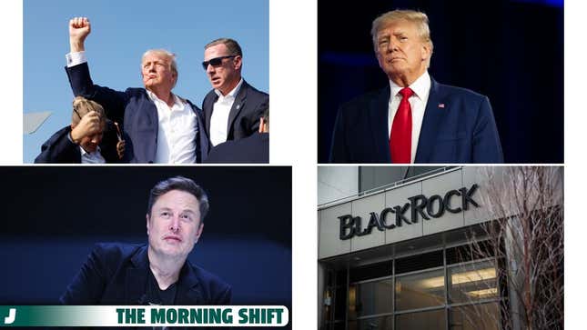 Image for article titled &#39;Trump Trade&#39; explained, Trump Media and Bitcoin rise, BlackRock&#39;s old ad: Trump news roundup