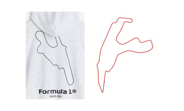 An image showing the H&M track map and the real map of Spa. 