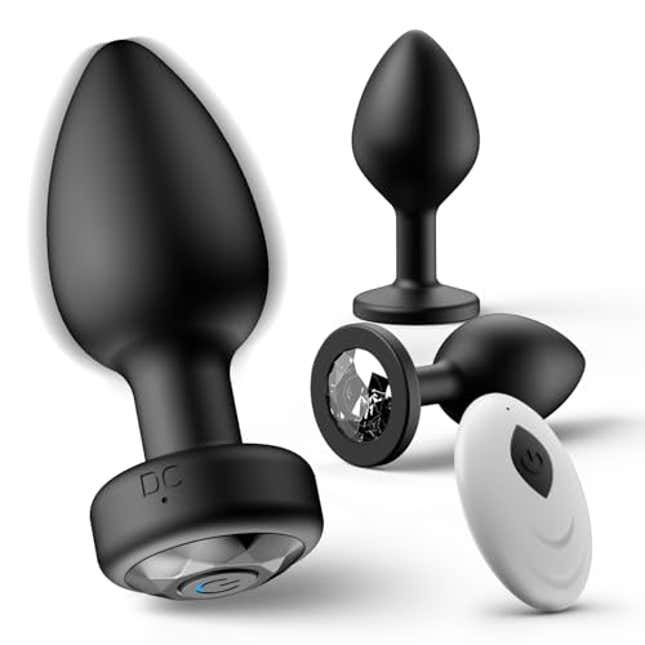 Image for article titled Anal Plug Sex Toys Vibrator- 3PCS Silicone Anal Toys Butt Plug Training Kit with Remote Control 10 Frequency Vibration, Now 18% Off