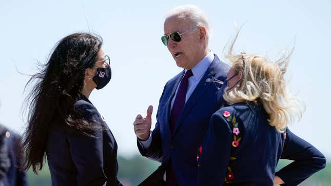 Image for article titled Rep. Rashida Tlaib Pressures Biden To Reconsider U.S. Support of Israel Amidst Continued Violence Against Palestinians