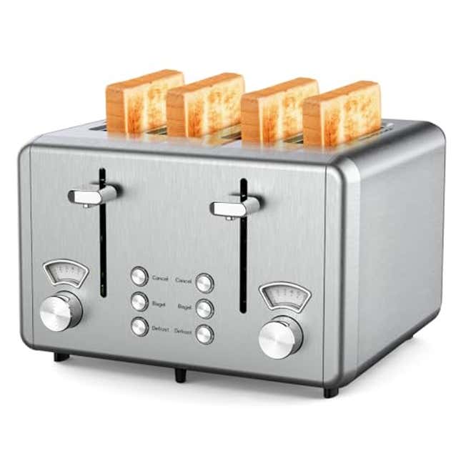 Image for article titled Upgrade Your Kitchen With the WHALL Toaster Stainless Steel, 72% Off Today