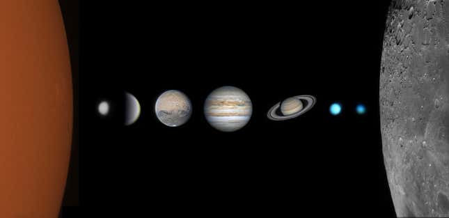 Our solar system's planets.