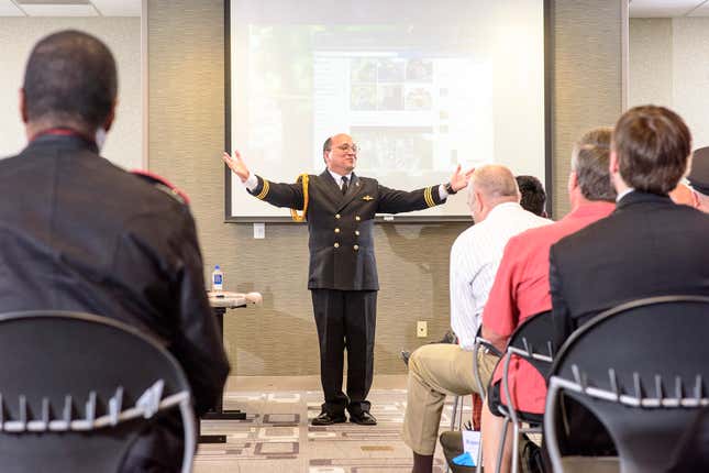Prince Arthur from the House of Homestead addresses attendess during MicroCon 2017 at the Tucker-Reid H. Cofer Library in Tucker, Ga. on June 24, 2017.